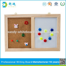 combination cork board and white board